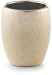 Zeller Zahnputzbecher Glitter, Steinzeug, Gold, ca. 8,1 x 8,1 x 9,8 cm
