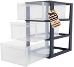 Gro&szlig;e Schubladenbox A4 Schubladenschrank Schreibtisch Organizer Transparent |...