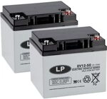 2X AGM 12V 50Ah Blei-Akku - Zyklenfest Kompatibel WP50-12NE MP50-12C 12LCP-50