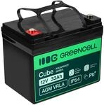 Green Cell AGM 12V 33Ah IP54 VRLA Bleiakku Zyklenfest Wartungsfrei | f&uuml;r Caravan,