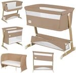 Lionelo THOMI Plus 5 w 1 Beistellbett, Kinderbett bis 9kg, Zustellbett, Reisebett,