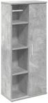 vidaXL Badezimmerschrank mit Rollenhalter Betongrau 39x22x90 cm