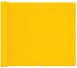 vidaXL Balkonsichtschutz 100 x 400 cm Oxford-Stoff Rechteckig Gelb