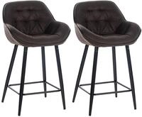 CLP 2er Set Barhocker Gibson - Tresenstuhl Mit Fu&szlig;st&uuml;tze - 2 x Tresenhocker