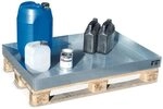 Bauer GmbH Auffangwanne 40l Stahlblech L800xB600xH120mm ohne Lochplatte