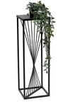 DanDiBo Blumenhocker Metall Schwarz Eckig 70-100 cm Blumenst&auml;nder Beistelltisch