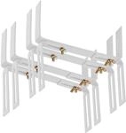 BigDean 4 Blumenkastenhalter wei&szlig; Standard H-Form Balkonkastenhalter | Einfache