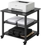Relaxdays Druckertisch, 360&deg; Rollen mit Bremse, 75 kg, Homeoffice, Farbwahl | 3