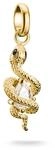 THOMAS SABO Charm-Anh&auml;nger Schlange mit Stein Connect vergoldet 18k Vergoldung,