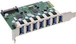 InLine PCIe USB 3.2 Karte, 7X USB-A Gen.1 Ports, 5 Gb/s, SATA Stromanschluss, VL805,