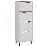 Vicco Schuhkipper Marelle, Wei&szlig;/Artisan, 60 x 167.4 cm | mit 4 F&auml;chern,...