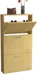 VCM Schuhschrank Honig-Eiche 59x17x108 cm 3 T&uuml;ren 3 F&auml;cher Holzwerkstoff 