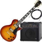 Rocktile Pro L-200OHB E-Gitarre Set &ndash; Single Cut in Orange Honey Burst mit