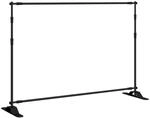 vidaXL Hintergrundstative 2 STK. Schwarz 305x243 cm Stahl