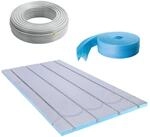 Belvit Fu&szlig;bodenheizung Trockenbau Set, 15 m&sup2; | XPS 500 Systemplatten 25 mm mit