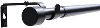 Deco-Raum Gardinenstange Schwarz 120-210 cm &ndash; Ausziehbare Vorhangstange 19 mm...