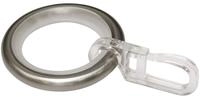 Gardinia Gardinenringe mit Gleiteinlage und Faltenlegehaken, Metall f&uuml;r &Oslash; 16 mm