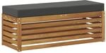 vidaXL Hocker Bank Massivholz Akazie Natur und Anthrazit