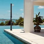 casa.pro Solardusche Frerievn Gartendusche mit Wassertank f&uuml;r 18 L schwenkbarer
