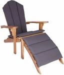 vidaXL Garten-Adirondack-Stuhl mit Fu&szlig;st&uuml;tze Natur Massivholz Teak