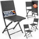 Casaria&reg; Polyrattan Klappstuhl 4er Set Anthrazit leicht faltbar bis 120kg...