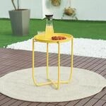 [en.casa] Outdoor Beistelltisch Sandefjord Tabletttisch Balkontisch mit...