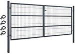 V2Aox Gartentor Tor Gartenzaun Zaun 300x140 cm Doppelfl&uuml;gelig Gartent&uuml;r aus...