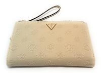 GUESS Geldb&ouml;rse Blake SLG Double Zip Organizer Bone Logo beige