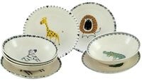 CreaTable, 24863, Serie Safari Bunt, 8-teiliges Geschirrset f&uuml;r 4 Personen, Teller