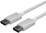 Flexline USB Ladekabel, USB-C Stecker auf USB-C Stecker, 2.0, ABS, wei&szlig;, 1,5m