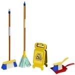 Theo Klein Pure Fresh Mop Set With Danger Of Slipping Schild mehrfarbig