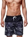 Indicode Herren Pruitt Badehose Badeshorts mit 3 Taschen und Tunnelzug