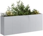 vidaXL Pflanzk&uuml;bel 200x40x80 cm Verzinkter Stahl | Robuste Konstruktion f&uuml;r...