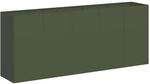 vidaXL Pflanzk&uuml;bel Olivgr&uuml;n 200x40x80 cm Kaltgewalzter Stahl, Pflanzschale,