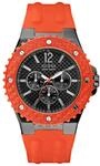 Guess Reloj cab.ESF.neg.COR.SIL.nj. Herren Uhr analog Quarzwerk mit Kautschuk...