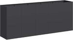 vidaXL Pflanzk&uuml;bel Schwarz 200x40x80 cm Kaltgewalzter Stahl