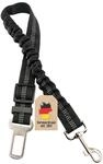 INTIRILIFE Hunde Sicherheitsgurt in SCHWARZ - 89-61 cm L&auml;nge - Elastischer Auto