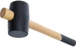BGS Diy 1861 | Gummihammer | Kopf-&Oslash; 65 mm | 500 g | Stiell&auml;nge 320 mm | Holzstiel