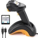 Inateck Barcode Scanner Bluetooth mit Touchscreen und Ladestation, 1D/2D/QR |...