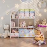 [en.casa] Kinderregal Lysekil B&uuml;cherregal f&uuml;r Kinder mit 2 Aufbewahrungsboxen