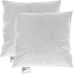 Homescapes F&uuml;llkissen 50x50 cm &ndash; 2er-Set Federkissen mit Daunen &...