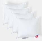 Homescapes Super-Mikrofaser F&uuml;llkissen 35x35 cm &ndash; 4er-Set Kissen wie Daunen,