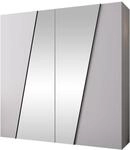 Mirjan24 Kleiderschrank Zemro 2L 200 mit 4 T&uuml;ren (Wei&szlig; + Schwarz) 