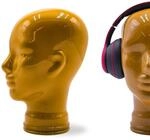 Glaskopf St&auml;nder f&uuml;r Kopfh&ouml;rer, Headset & VR-Brille &ndash; Dekorativer Kopf aus Glas