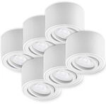 Oktaplex 6 St&uuml;ck LED Aufbauspot Lile Wei&szlig; dimmbar 4,9W 370lm | 230V, 4000K