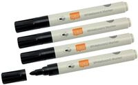 Nobo Whiteboard-Stifte, 4er Pack, geruchsarm, schnell trocknend, Rundspitze (3 mm)