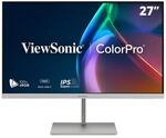 ViewSonic ColorPro VP2766-2K-W 27 Zoll Monitor 2K QHD, Pantone Validiert, Delta E