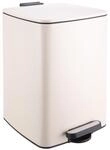 Relaxdays M&uuml;lleimer K&uuml;che, 20 Liter, Absenkautomatik, beige | entnehmbarer