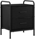 vidaXL Nachttisch Schwarz-Eiche-Optik 40 x 30 x 50 cm Holzwerkstoff | Verzinkter