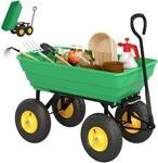 Outsunny Gartenwagen mit Kippfunktion Ziehgriff bis 200 kg Dunkelgr&uuml;n |...